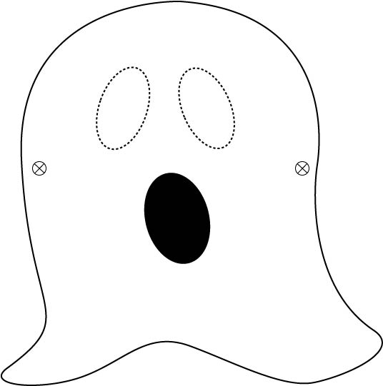 Masque Halloween de fantôme