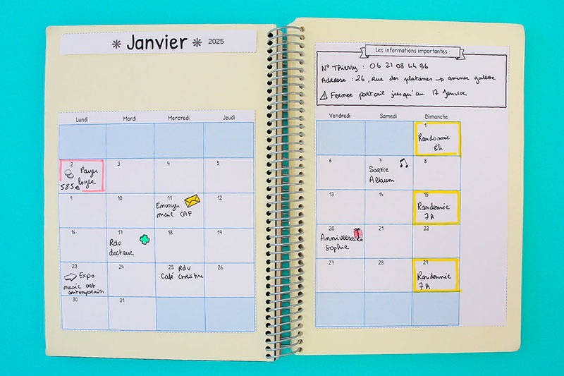 Pages du bullet journal