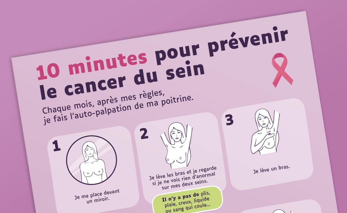 Pour prévenir le cancer du sein, apprenez à palper votre poitrine