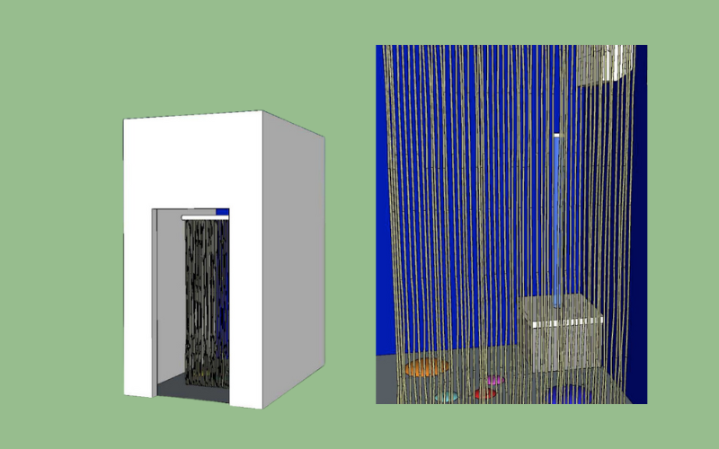 Plan 3D, vue de l'entrée